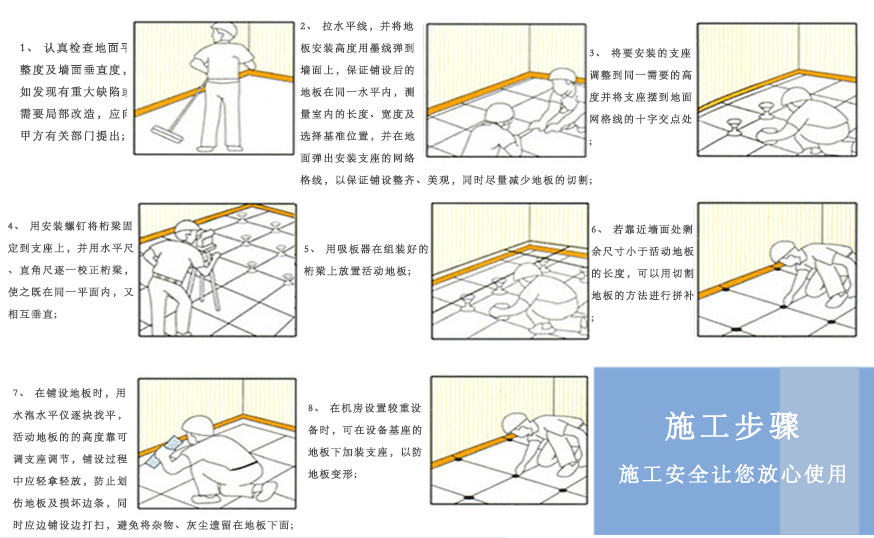 全钢防静电地板施工