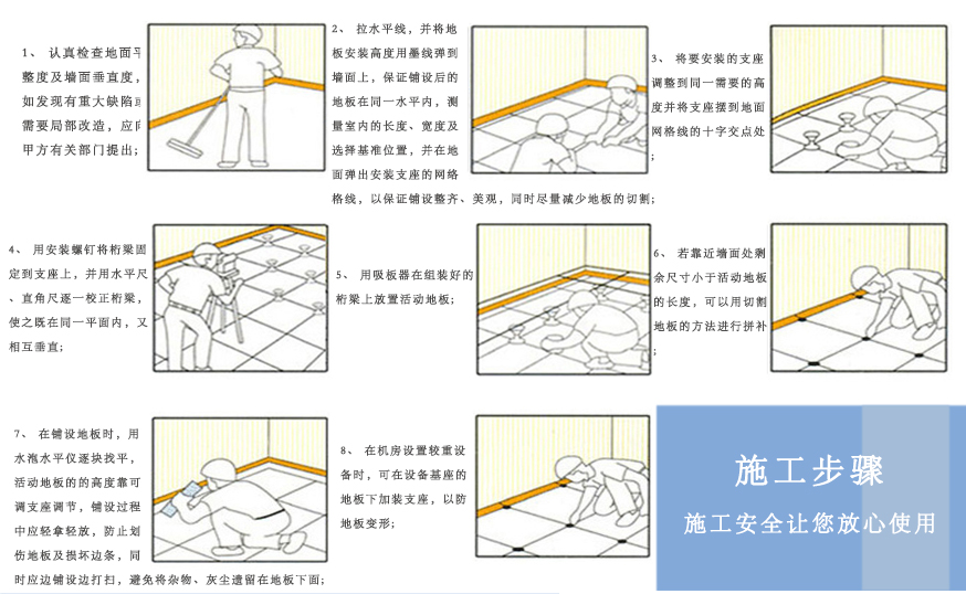 全钢防静电地板施工